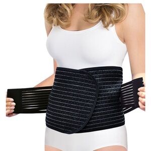 Upspring Shrinkx Postpartum Compression Belly Wrap in Black, Size S/M